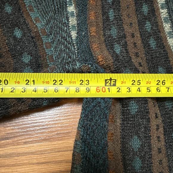 London Fog Sweater 3XL Coogi Style Brown Green Knit - Picture 4 of 6